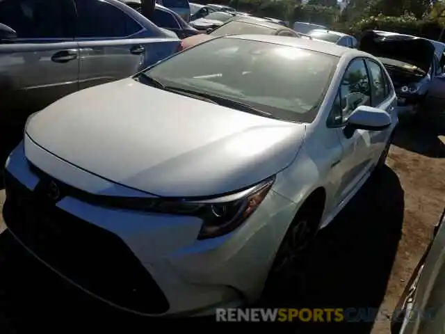 2 Photograph of a damaged car JTDEBRBE3LJ009299 TOYOTA COROLLA 2020