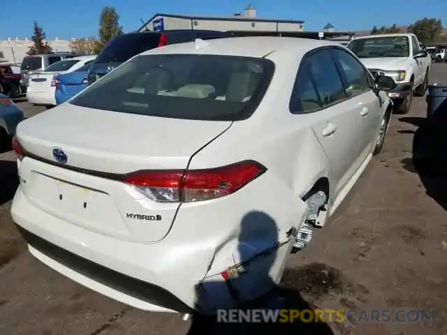 4 Photograph of a damaged car JTDEBRBE3LJ009299 TOYOTA COROLLA 2020