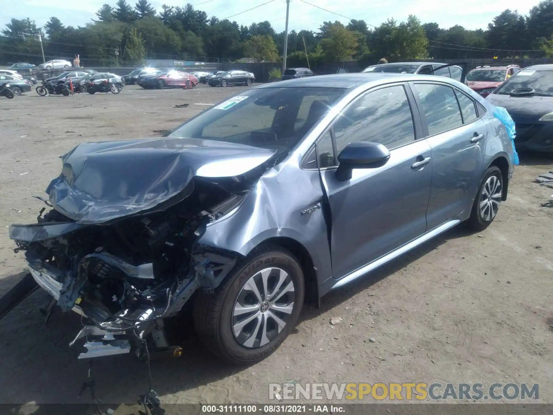 2 Photograph of a damaged car JTDEBRBE3LJ010758 TOYOTA COROLLA 2020