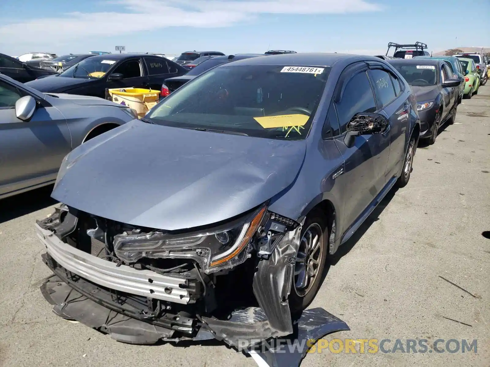 2 Photograph of a damaged car JTDEBRBE3LJ012252 TOYOTA COROLLA 2020