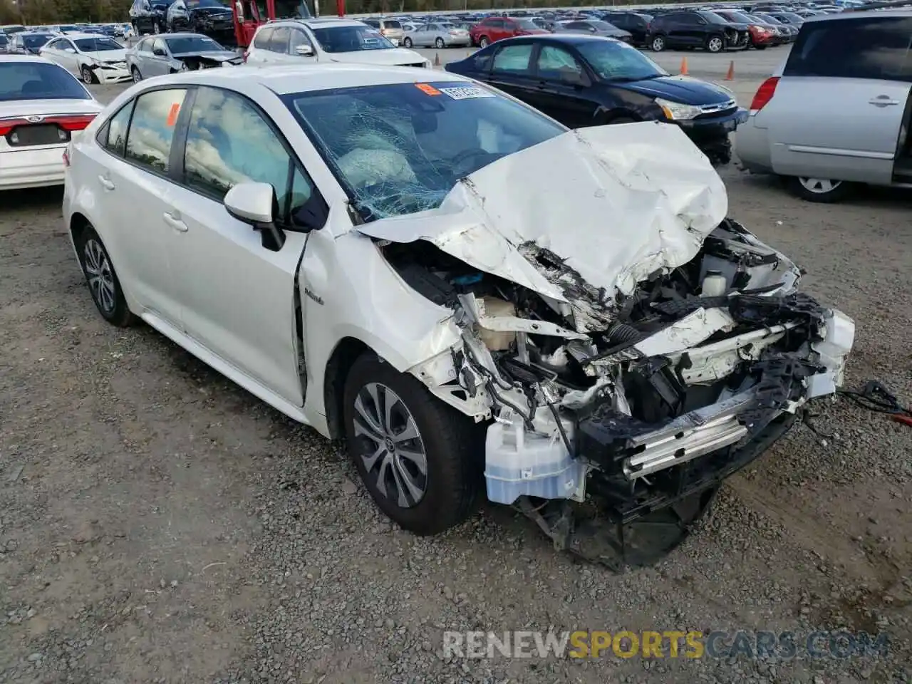 1 Photograph of a damaged car JTDEBRBE3LJ014440 TOYOTA COROLLA 2020