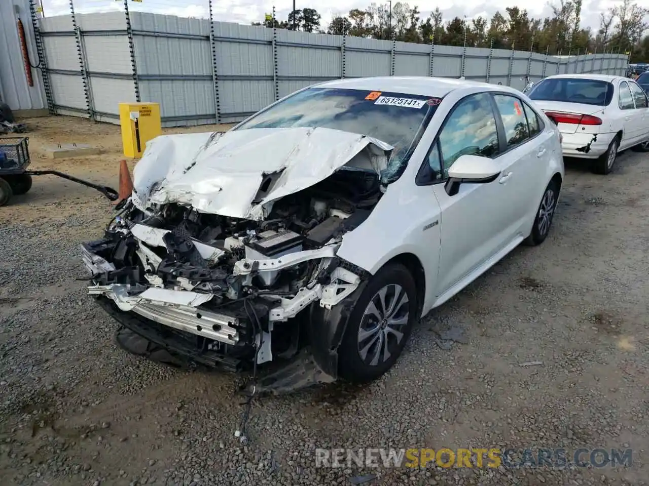 2 Photograph of a damaged car JTDEBRBE3LJ014440 TOYOTA COROLLA 2020