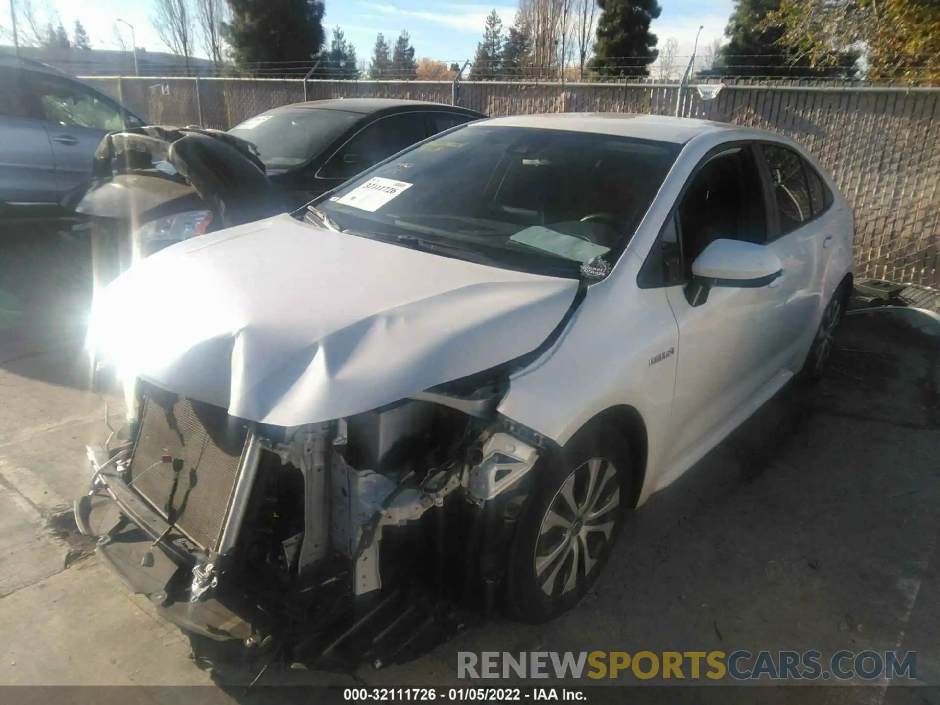 2 Photograph of a damaged car JTDEBRBE3LJ016298 TOYOTA COROLLA 2020