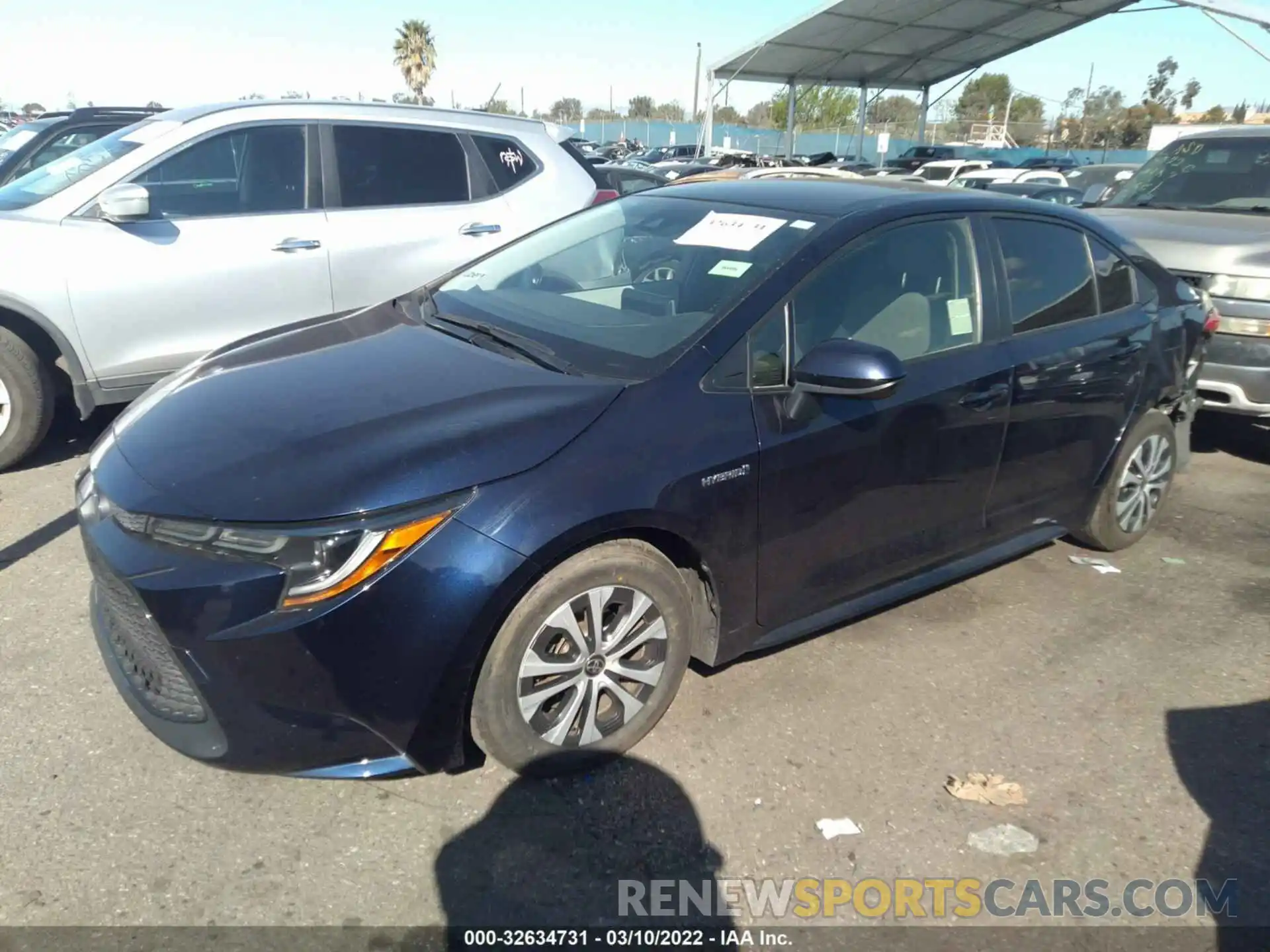 2 Photograph of a damaged car JTDEBRBE3LJ016396 TOYOTA COROLLA 2020