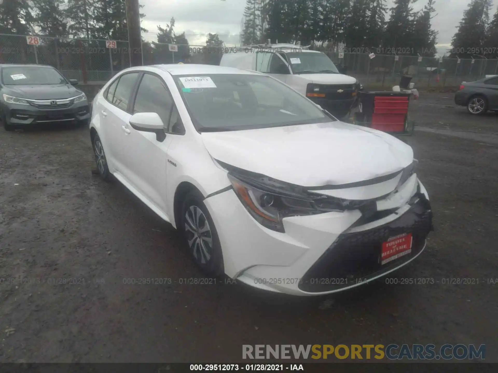 1 Photograph of a damaged car JTDEBRBE3LJ017113 TOYOTA COROLLA 2020