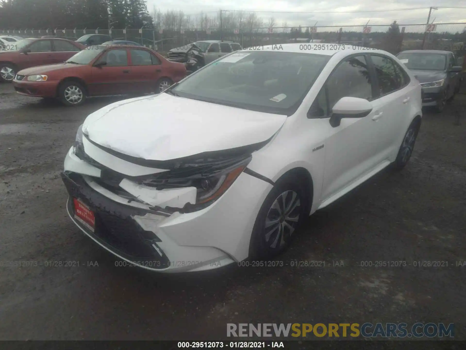 2 Photograph of a damaged car JTDEBRBE3LJ017113 TOYOTA COROLLA 2020