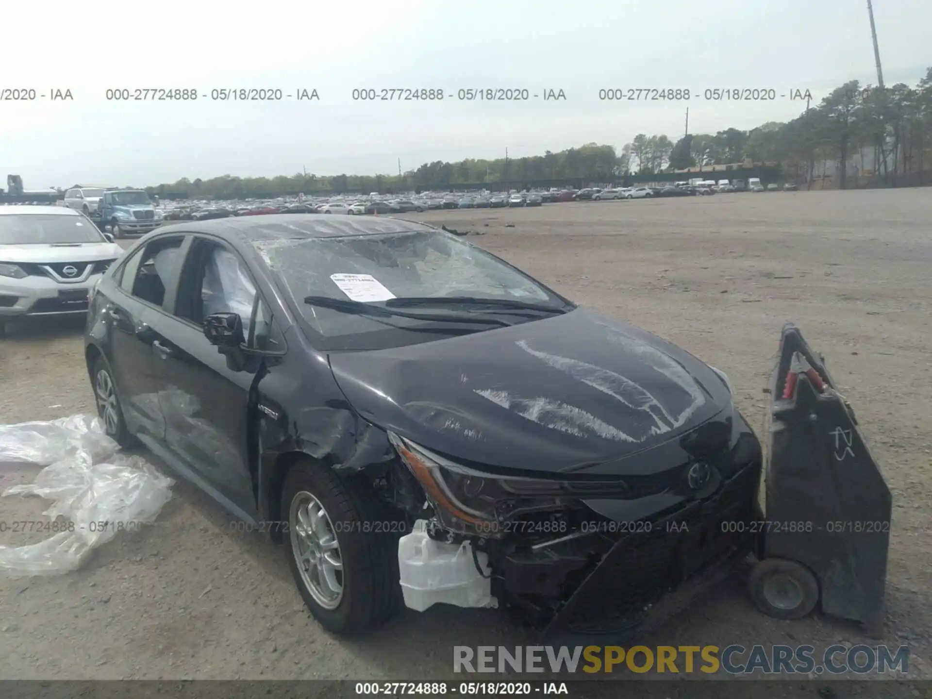 1 Photograph of a damaged car JTDEBRBE3LJ017743 TOYOTA COROLLA 2020