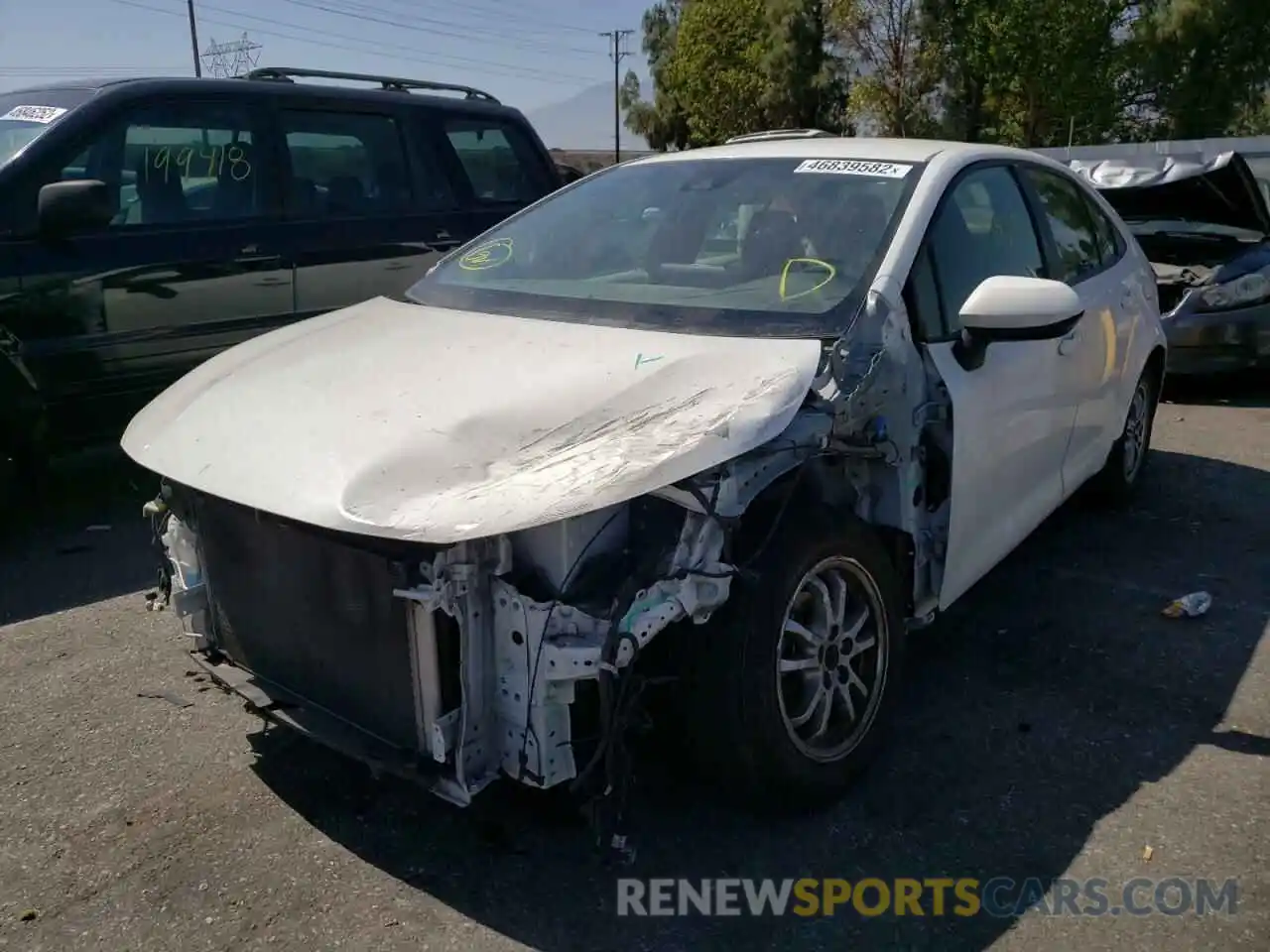 2 Photograph of a damaged car JTDEBRBE3LJ019573 TOYOTA COROLLA 2020