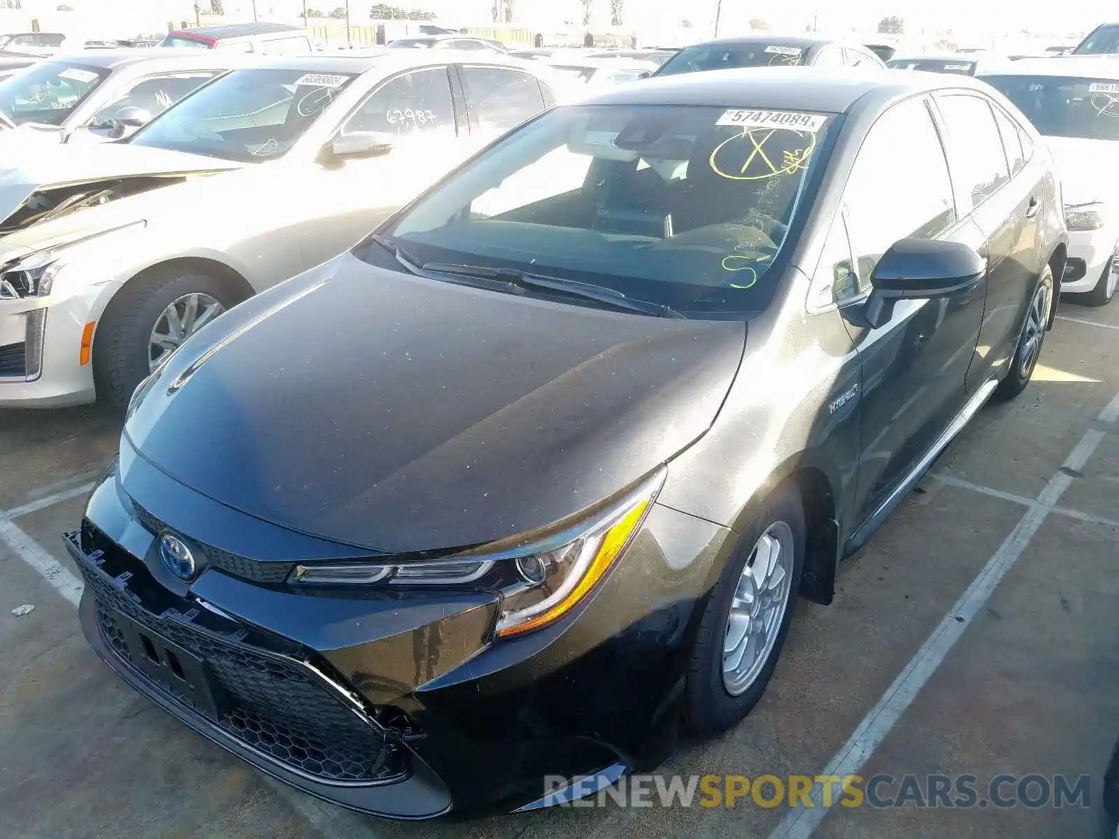 2 Photograph of a damaged car JTDEBRBE3LJ019699 TOYOTA COROLLA 2020