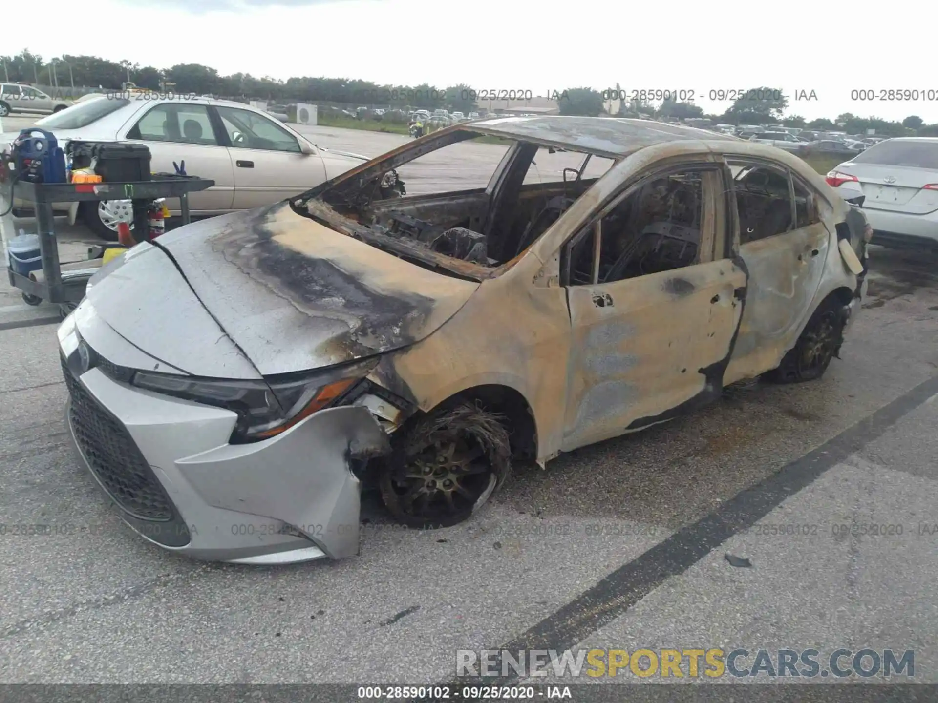 2 Photograph of a damaged car JTDEBRBE3LJ019900 TOYOTA COROLLA 2020