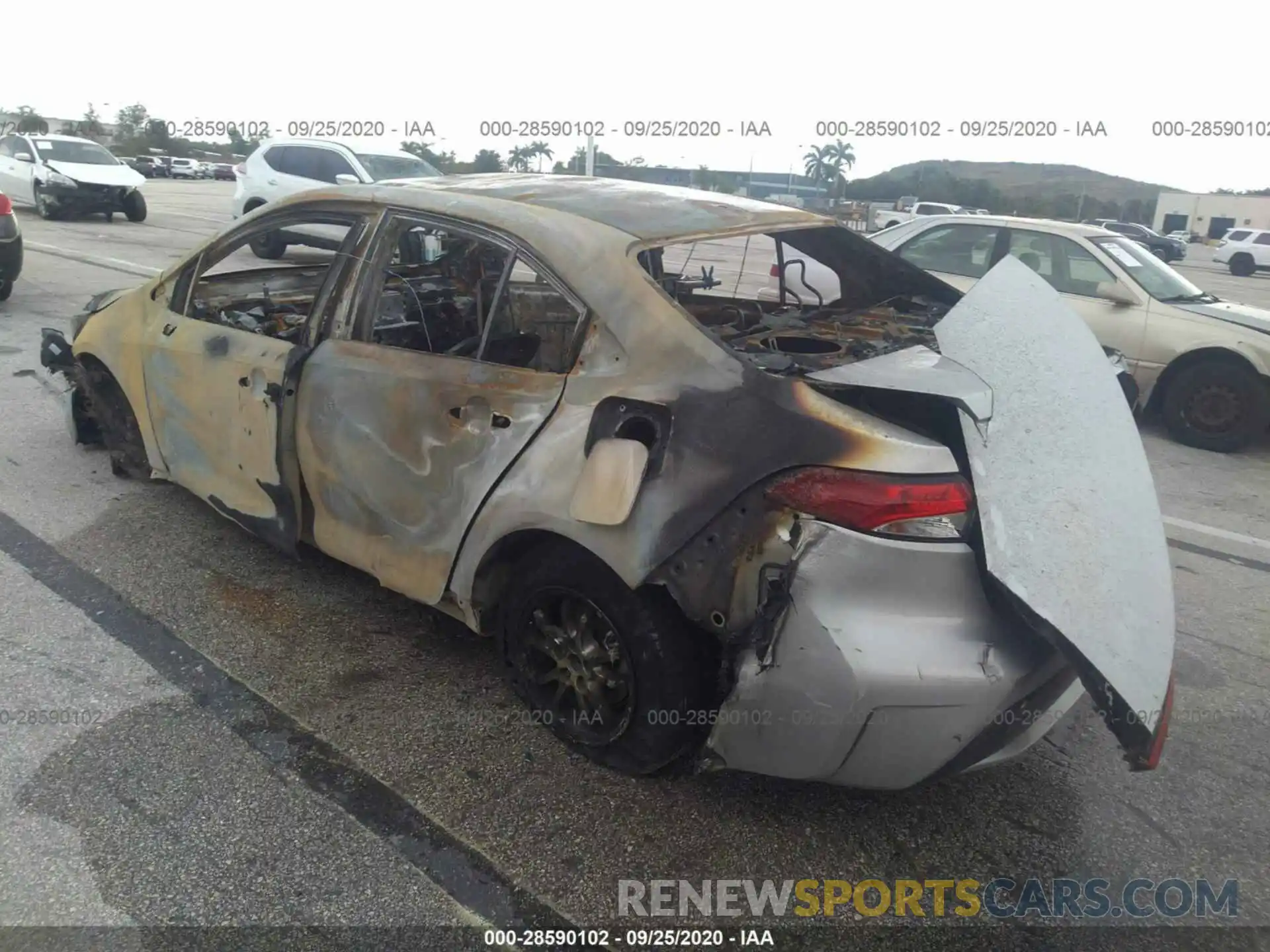 3 Photograph of a damaged car JTDEBRBE3LJ019900 TOYOTA COROLLA 2020