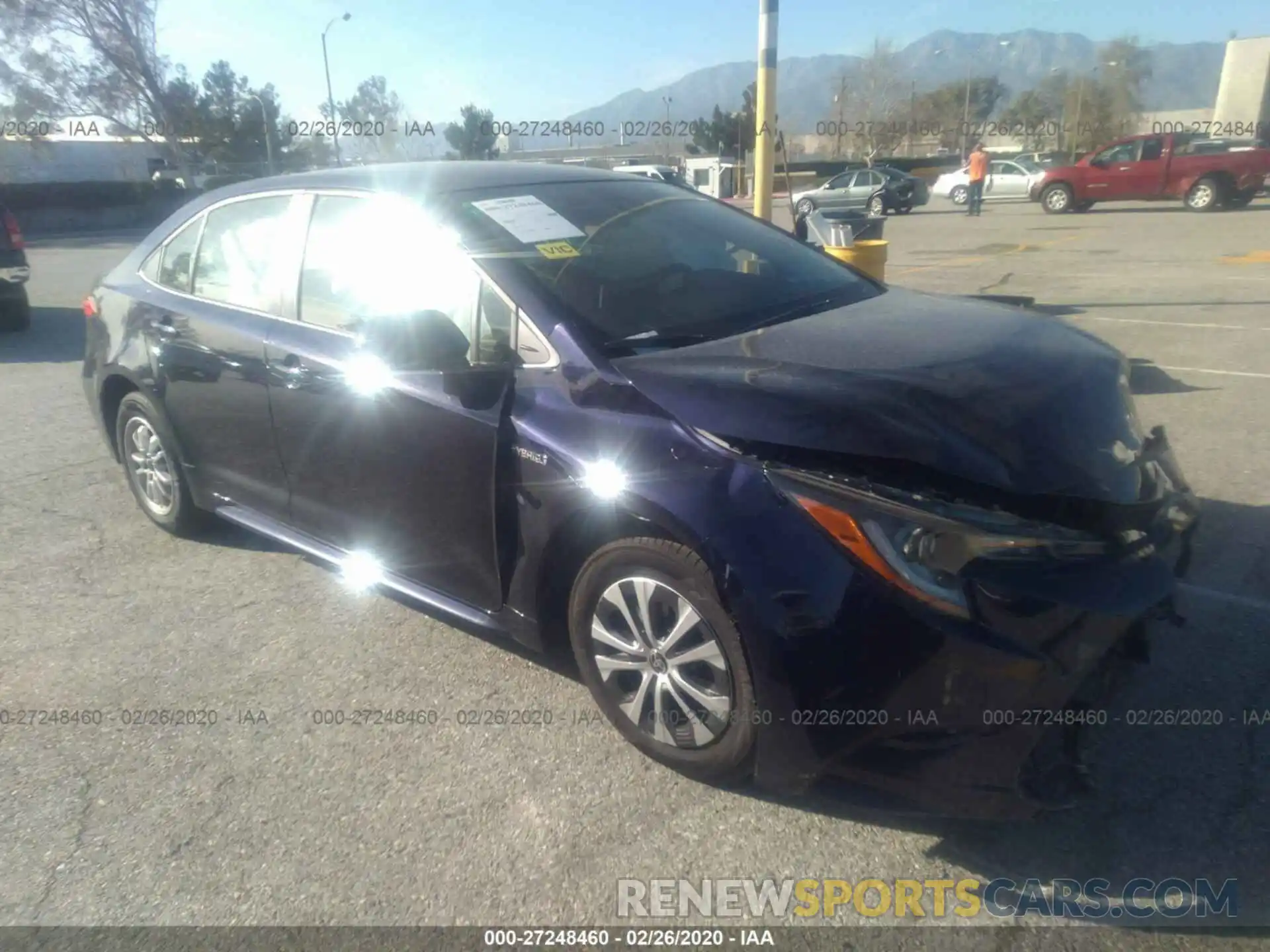 1 Photograph of a damaged car JTDEBRBE3LJ020626 TOYOTA COROLLA 2020