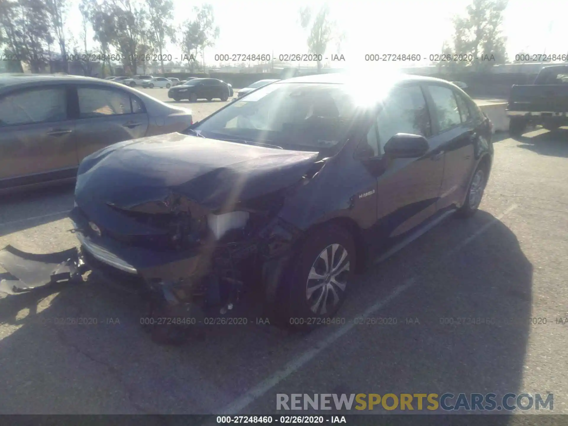 2 Photograph of a damaged car JTDEBRBE3LJ020626 TOYOTA COROLLA 2020