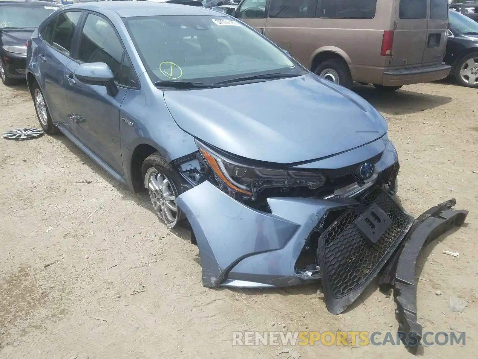 1 Photograph of a damaged car JTDEBRBE3LJ020691 TOYOTA COROLLA 2020