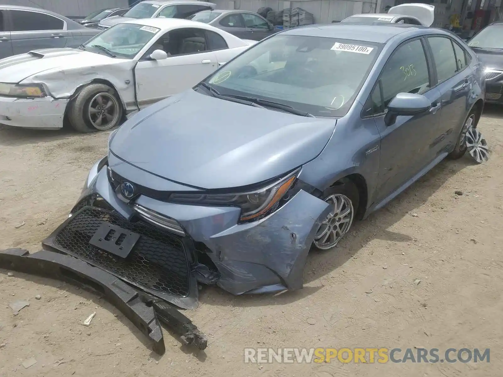 2 Photograph of a damaged car JTDEBRBE3LJ020691 TOYOTA COROLLA 2020