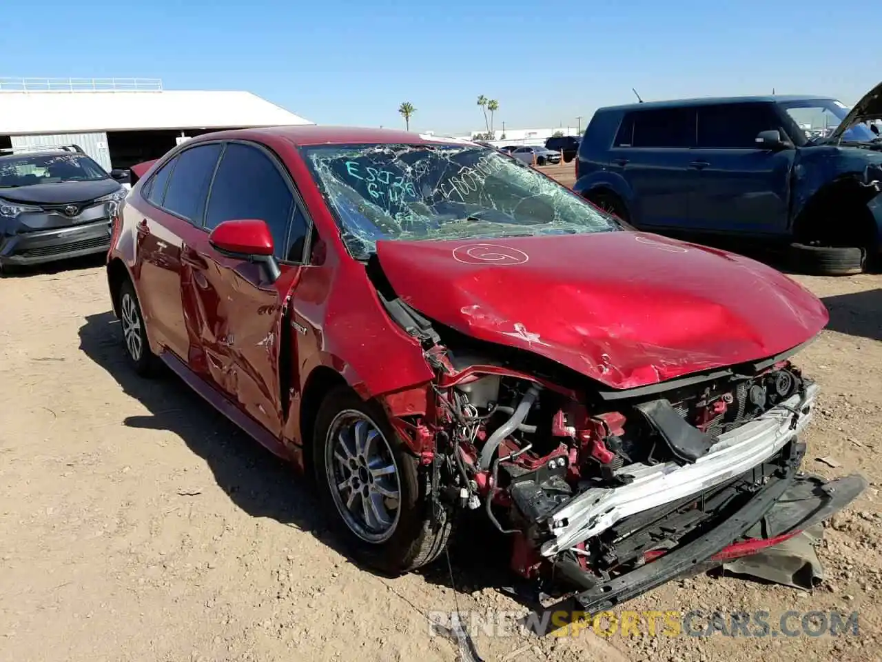 1 Photograph of a damaged car JTDEBRBE3LJ021887 TOYOTA COROLLA 2020