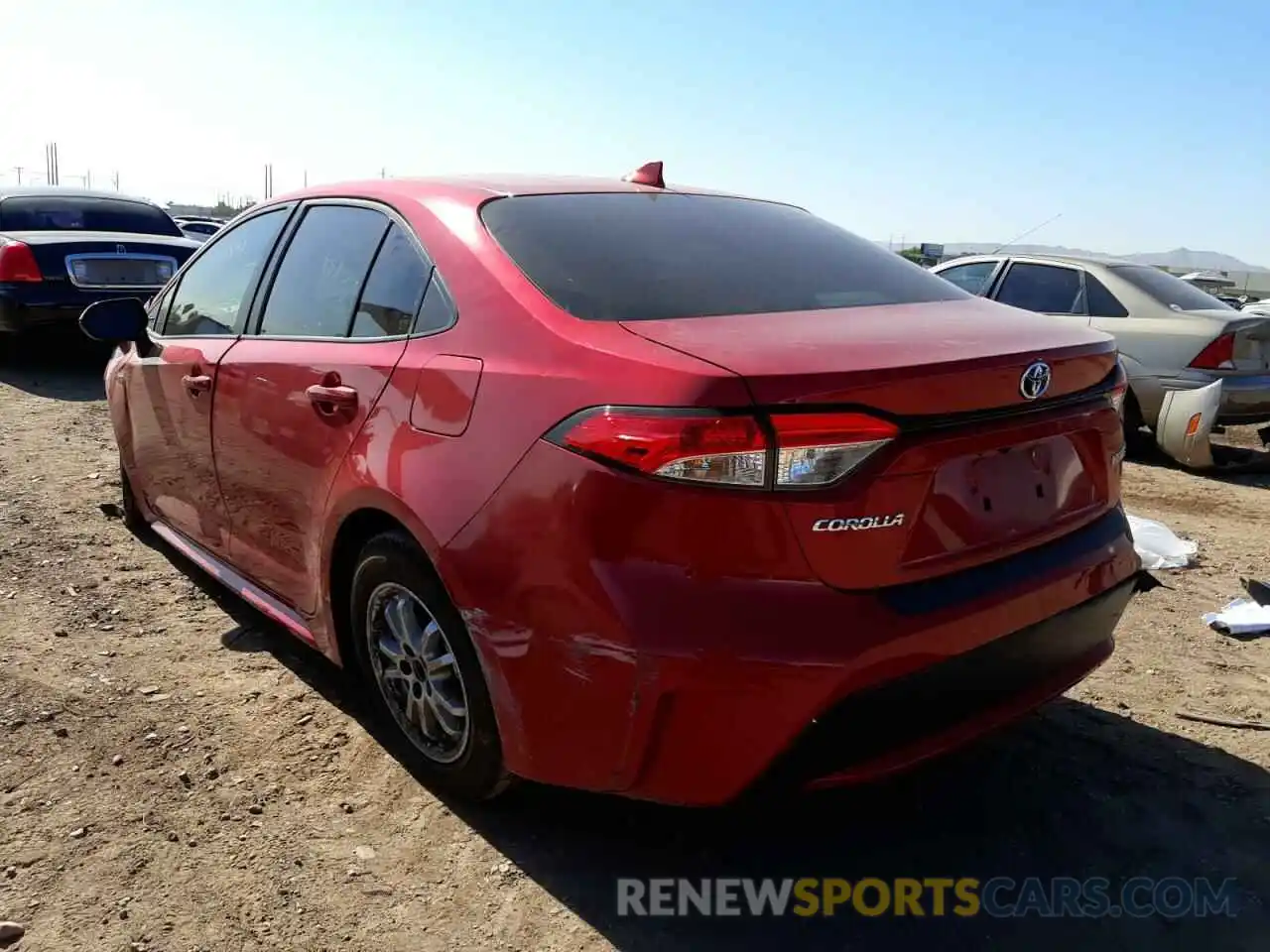 3 Photograph of a damaged car JTDEBRBE3LJ021887 TOYOTA COROLLA 2020