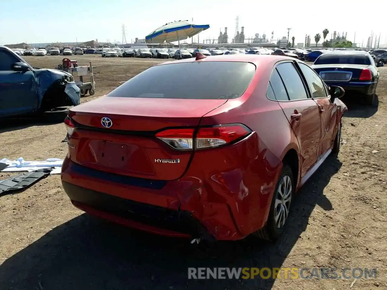 4 Photograph of a damaged car JTDEBRBE3LJ021887 TOYOTA COROLLA 2020