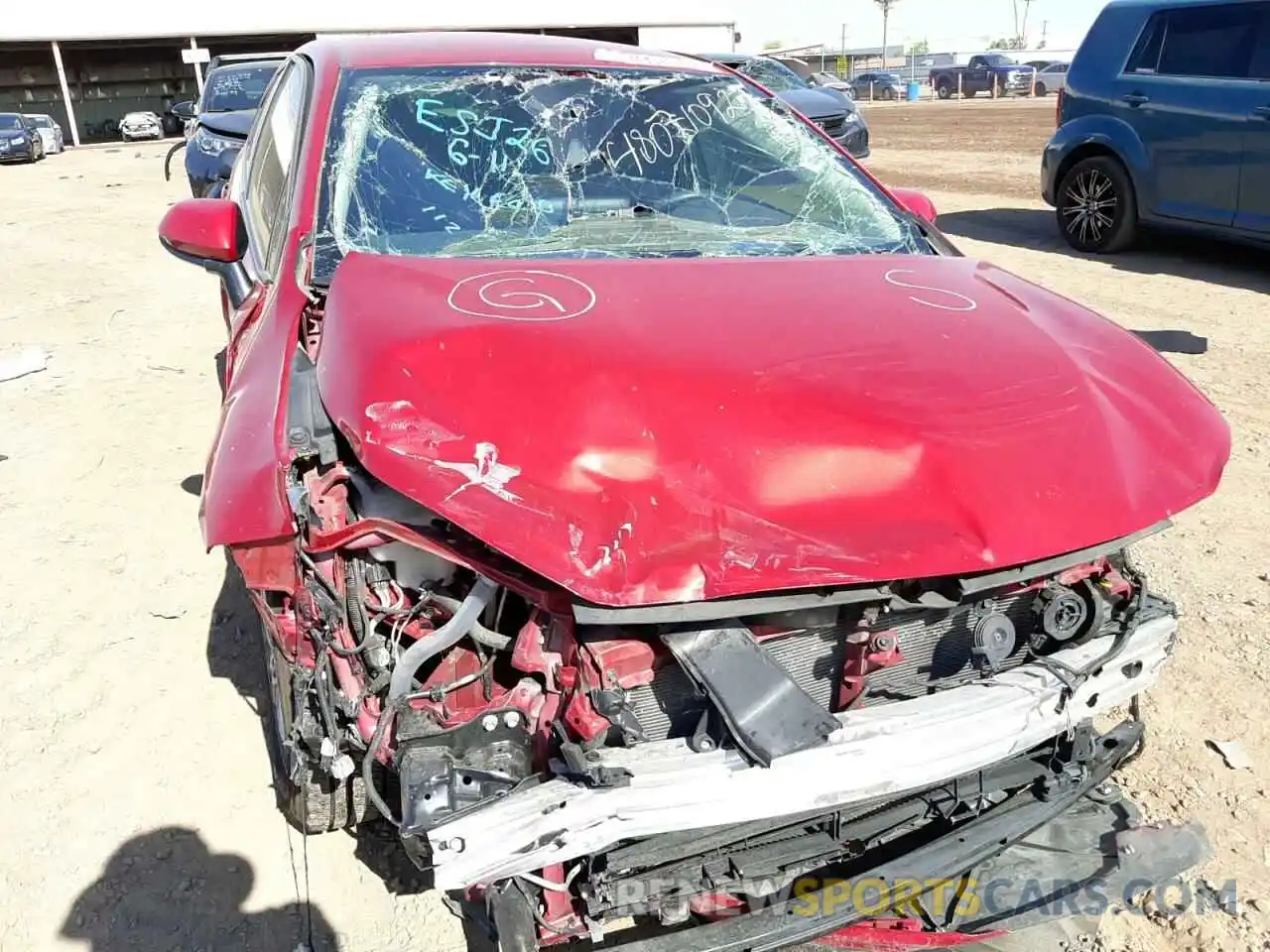 9 Photograph of a damaged car JTDEBRBE3LJ021887 TOYOTA COROLLA 2020