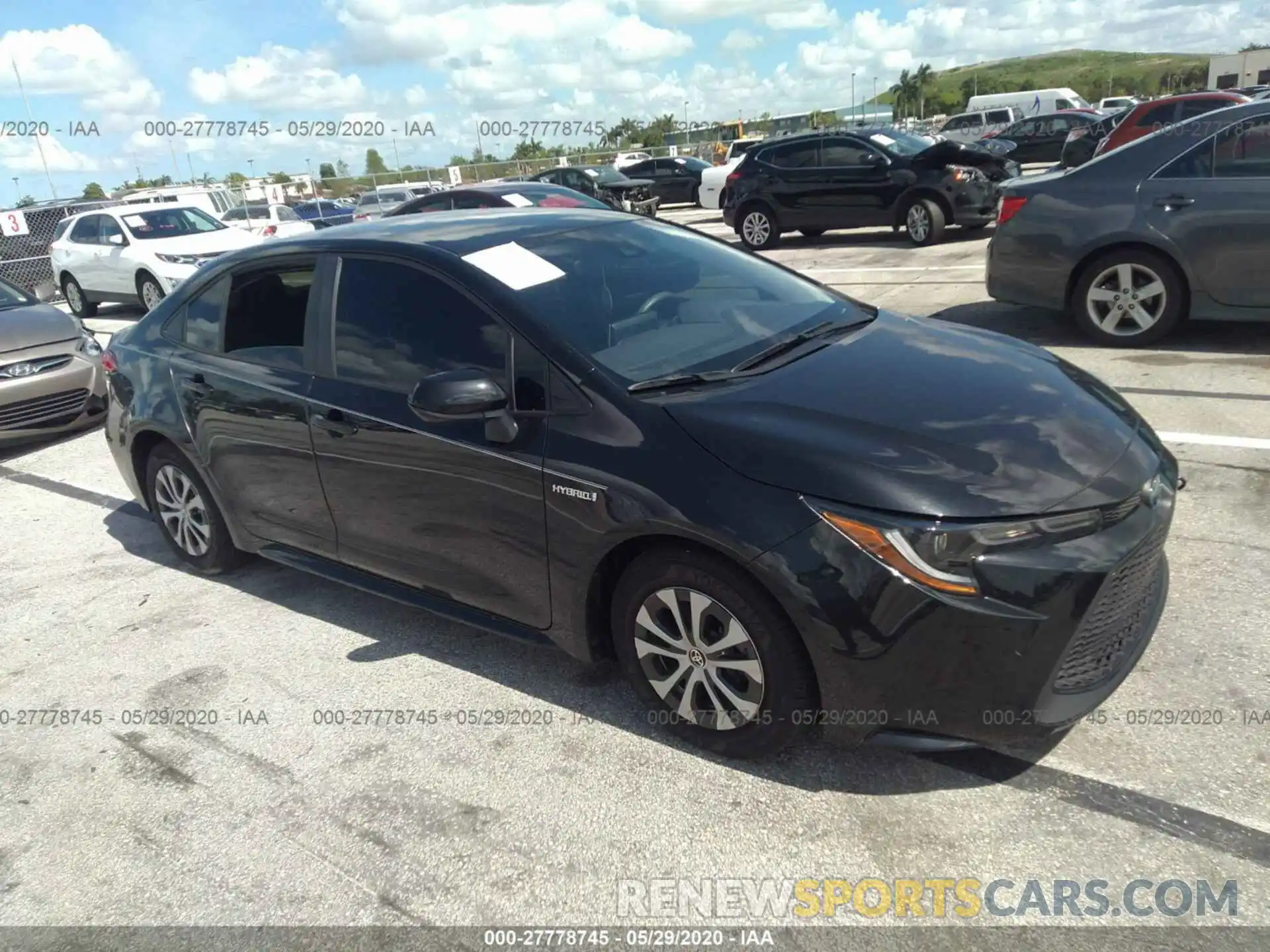 1 Photograph of a damaged car JTDEBRBE3LJ022280 TOYOTA COROLLA 2020