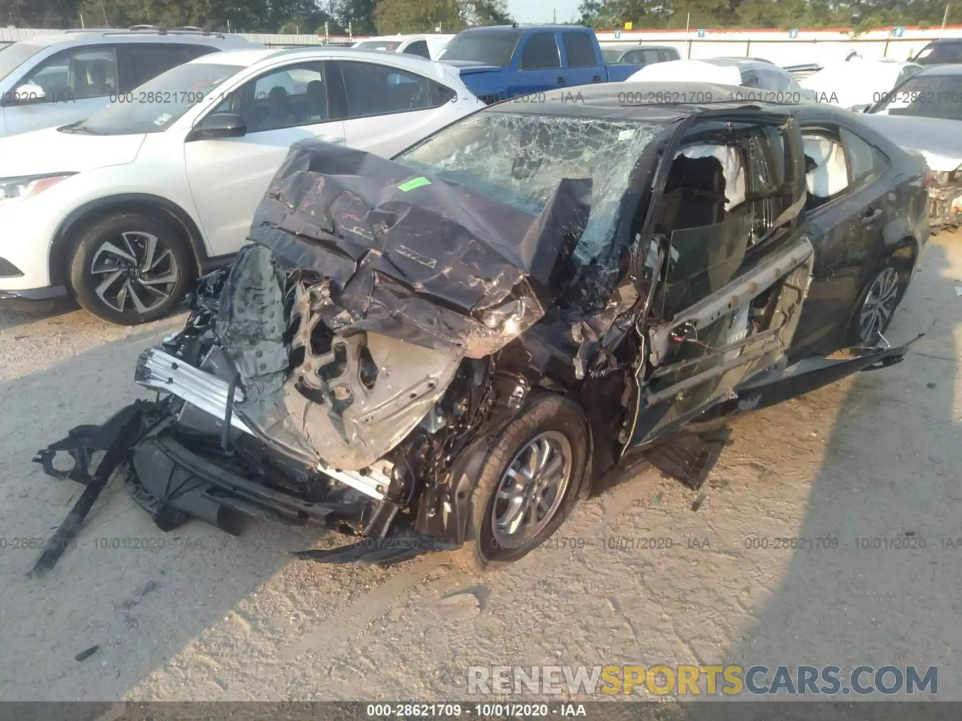 2 Photograph of a damaged car JTDEBRBE3LJ023428 TOYOTA COROLLA 2020