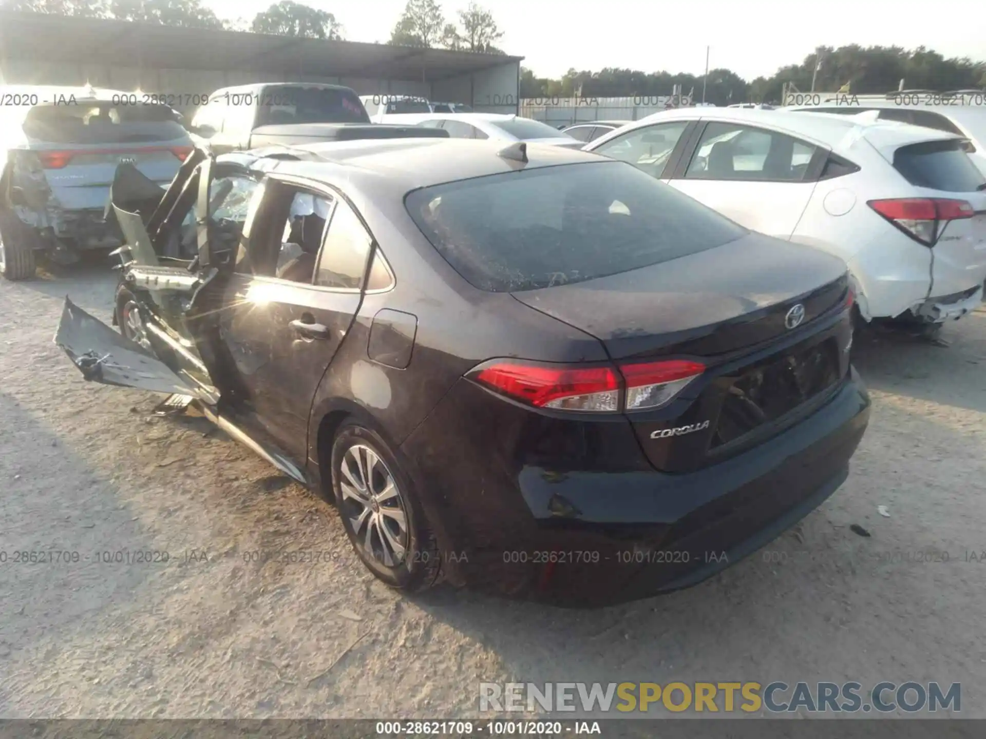 3 Photograph of a damaged car JTDEBRBE3LJ023428 TOYOTA COROLLA 2020