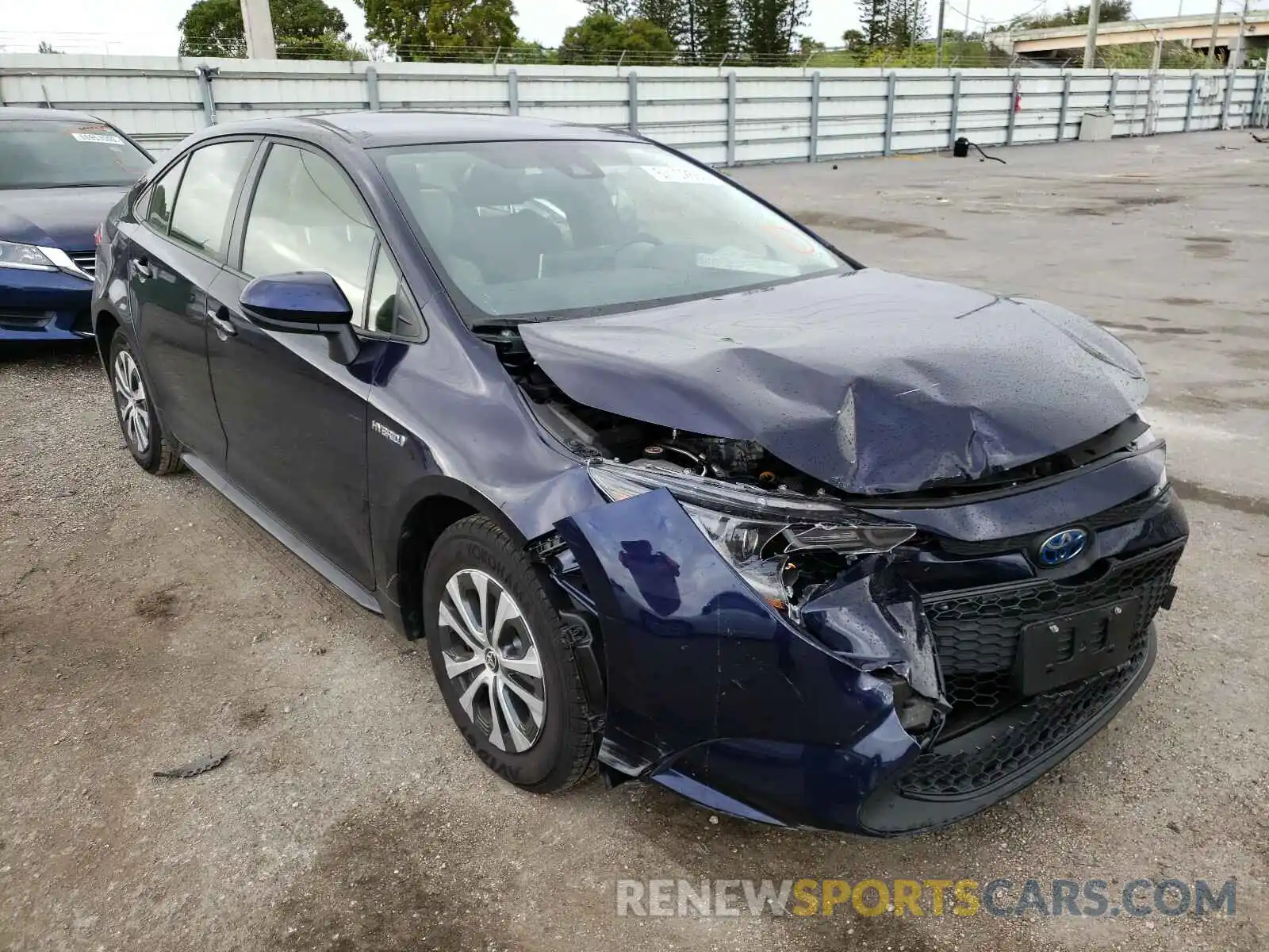 1 Photograph of a damaged car JTDEBRBE3LJ023980 TOYOTA COROLLA 2020