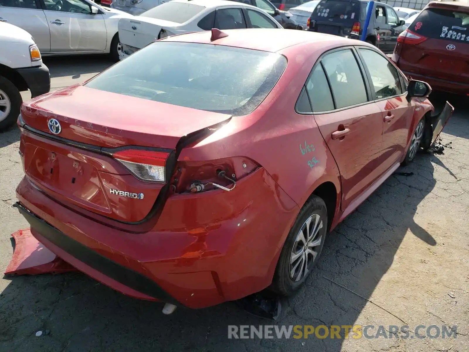 4 Photograph of a damaged car JTDEBRBE3LJ024238 TOYOTA COROLLA 2020