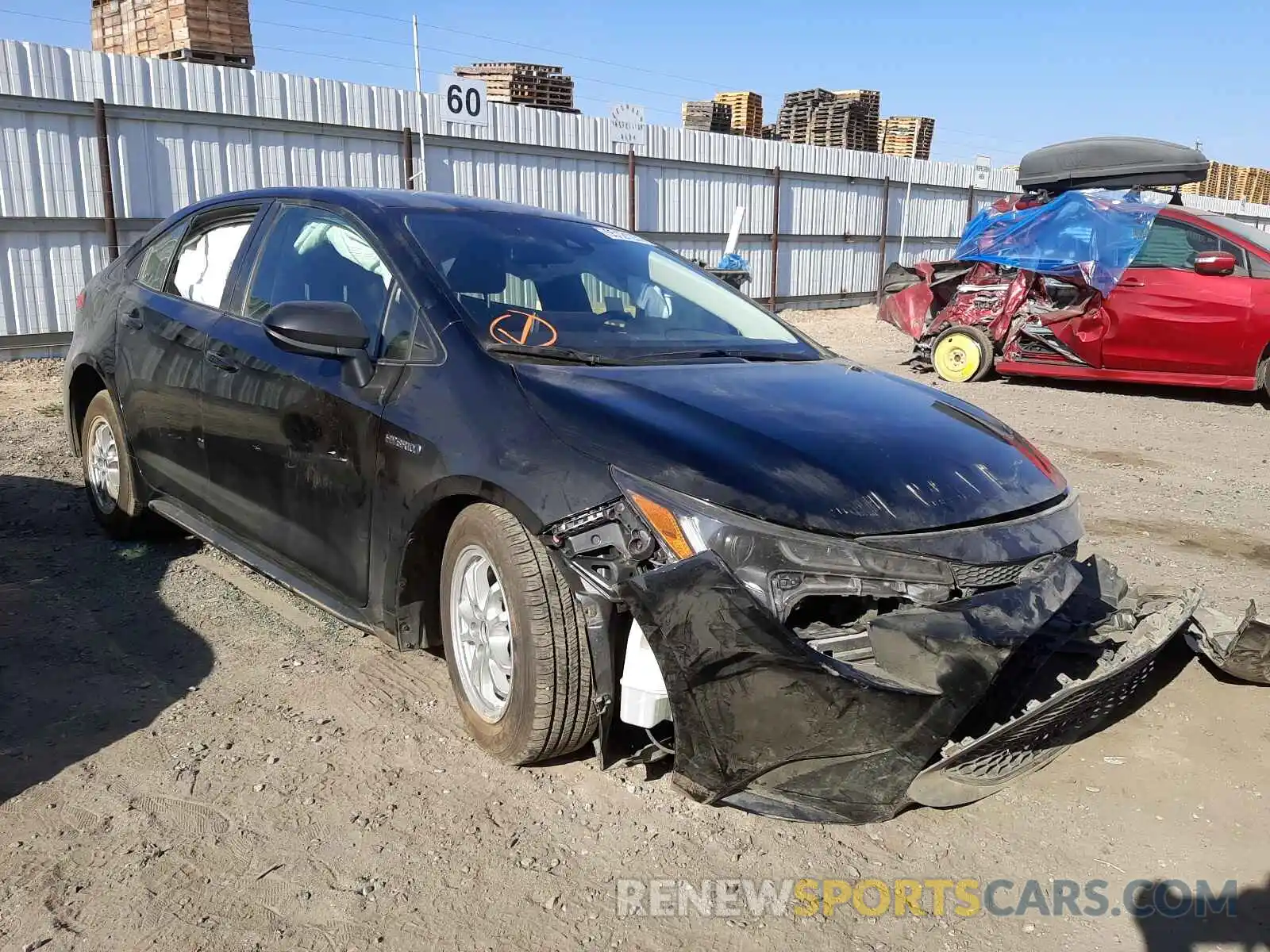 1 Photograph of a damaged car JTDEBRBE3LJ024269 TOYOTA COROLLA 2020