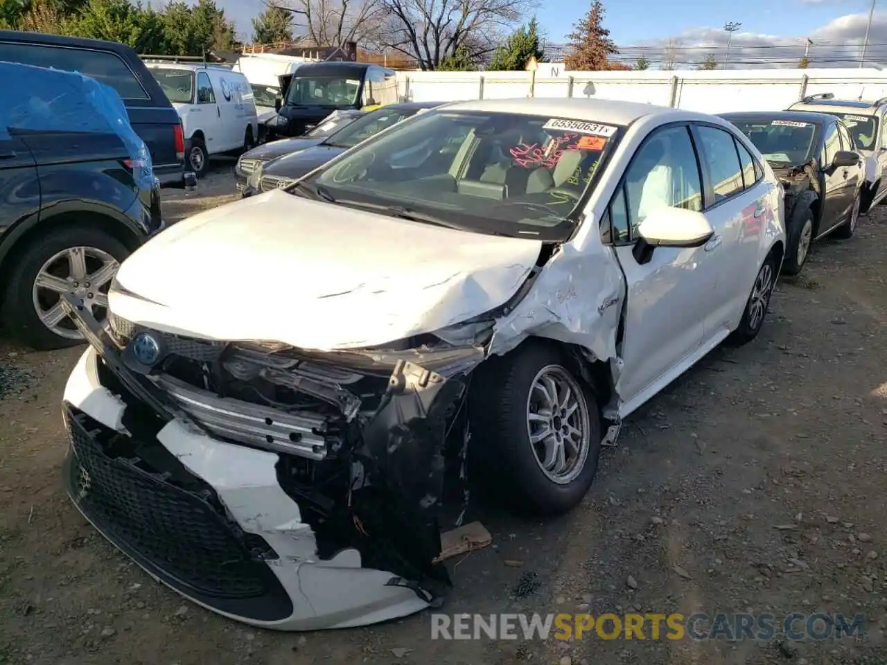 2 Photograph of a damaged car JTDEBRBE3LJ024403 TOYOTA COROLLA 2020