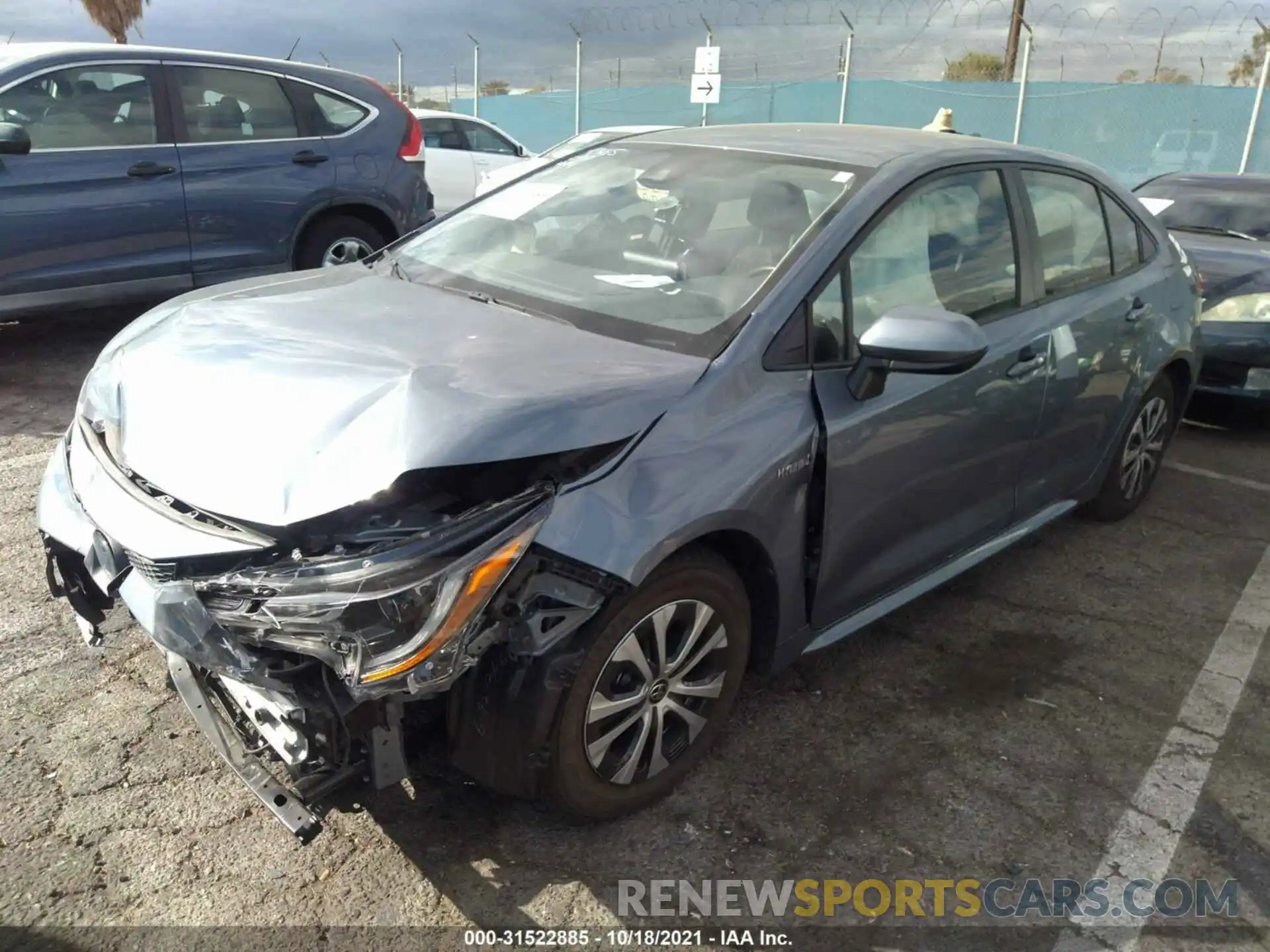 2 Photograph of a damaged car JTDEBRBE3LJ024787 TOYOTA COROLLA 2020