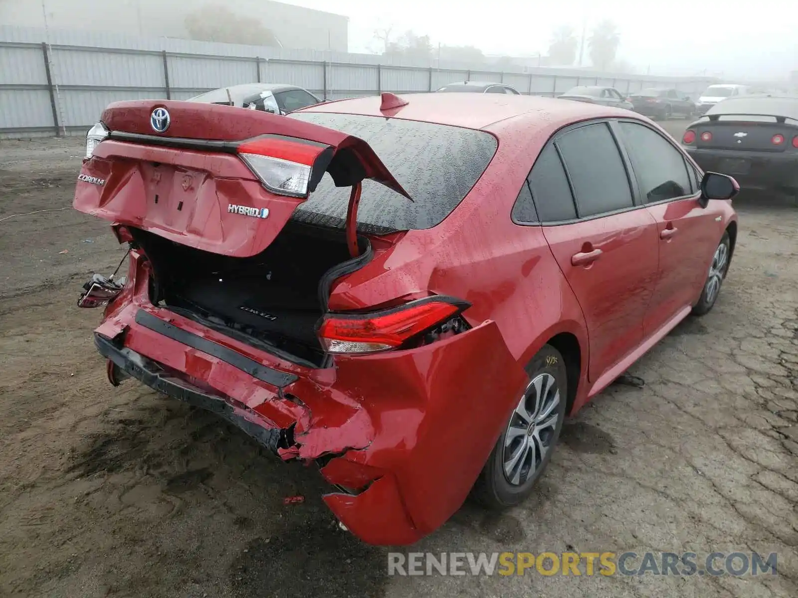 4 Photograph of a damaged car JTDEBRBE3LJ025275 TOYOTA COROLLA 2020