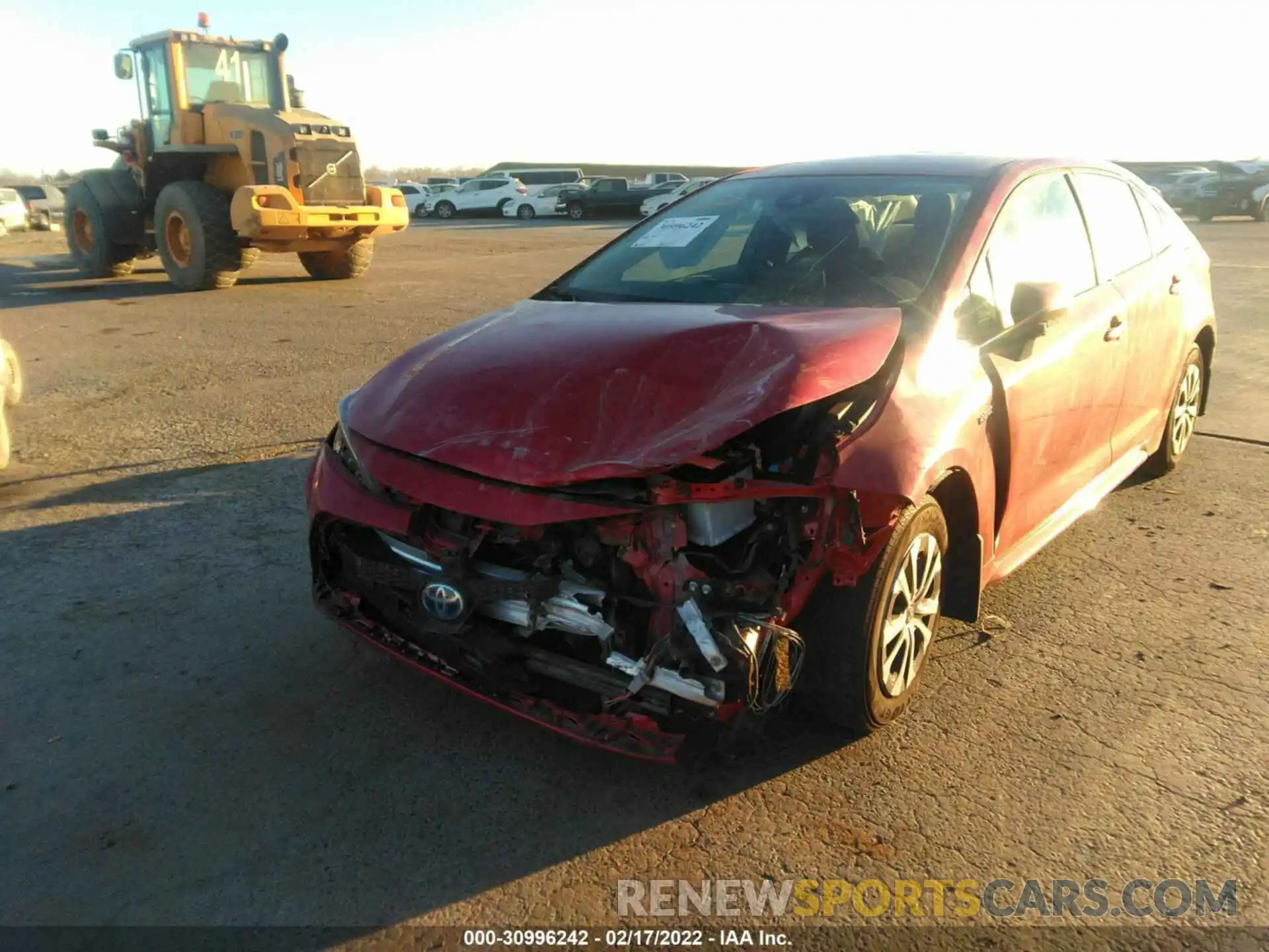 2 Photograph of a damaged car JTDEBRBE3LJ027818 TOYOTA COROLLA 2020