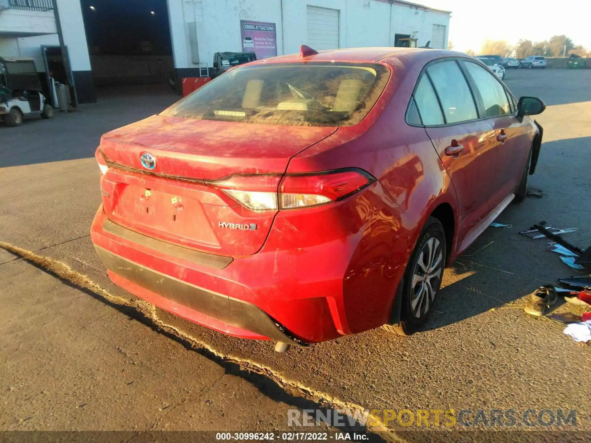 4 Photograph of a damaged car JTDEBRBE3LJ027818 TOYOTA COROLLA 2020