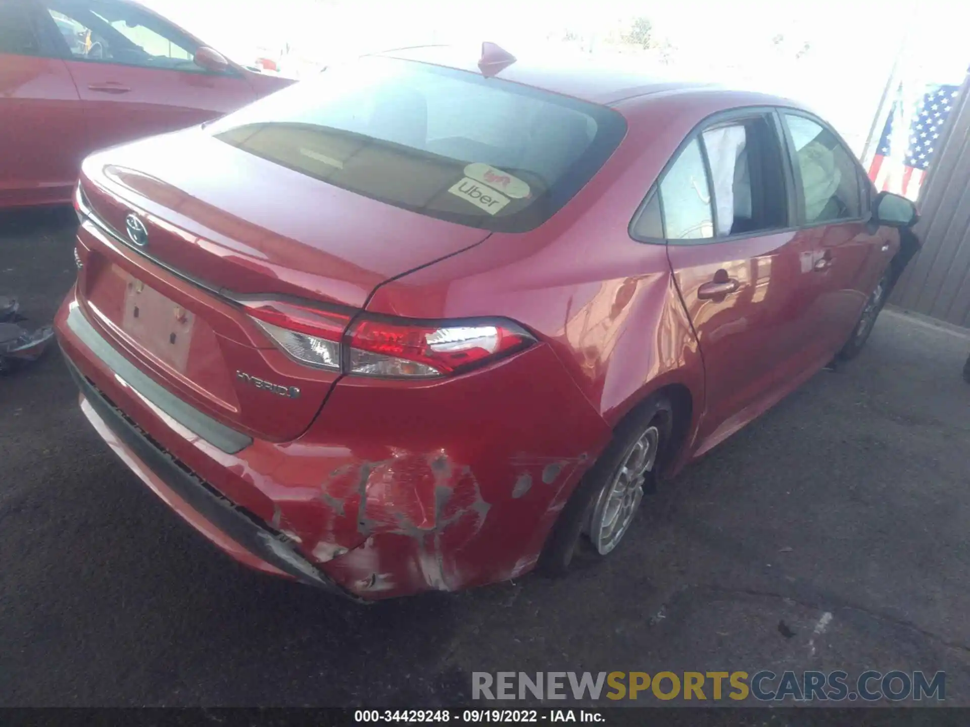 4 Photograph of a damaged car JTDEBRBE3LJ028239 TOYOTA COROLLA 2020