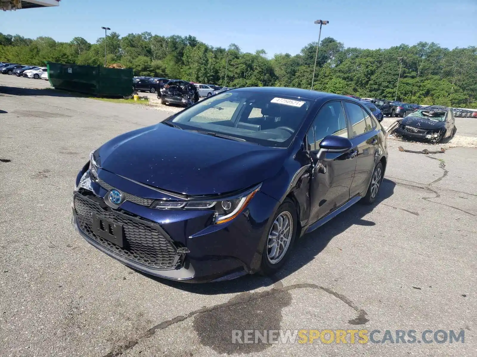 2 Photograph of a damaged car JTDEBRBE3LJ030170 TOYOTA COROLLA 2020