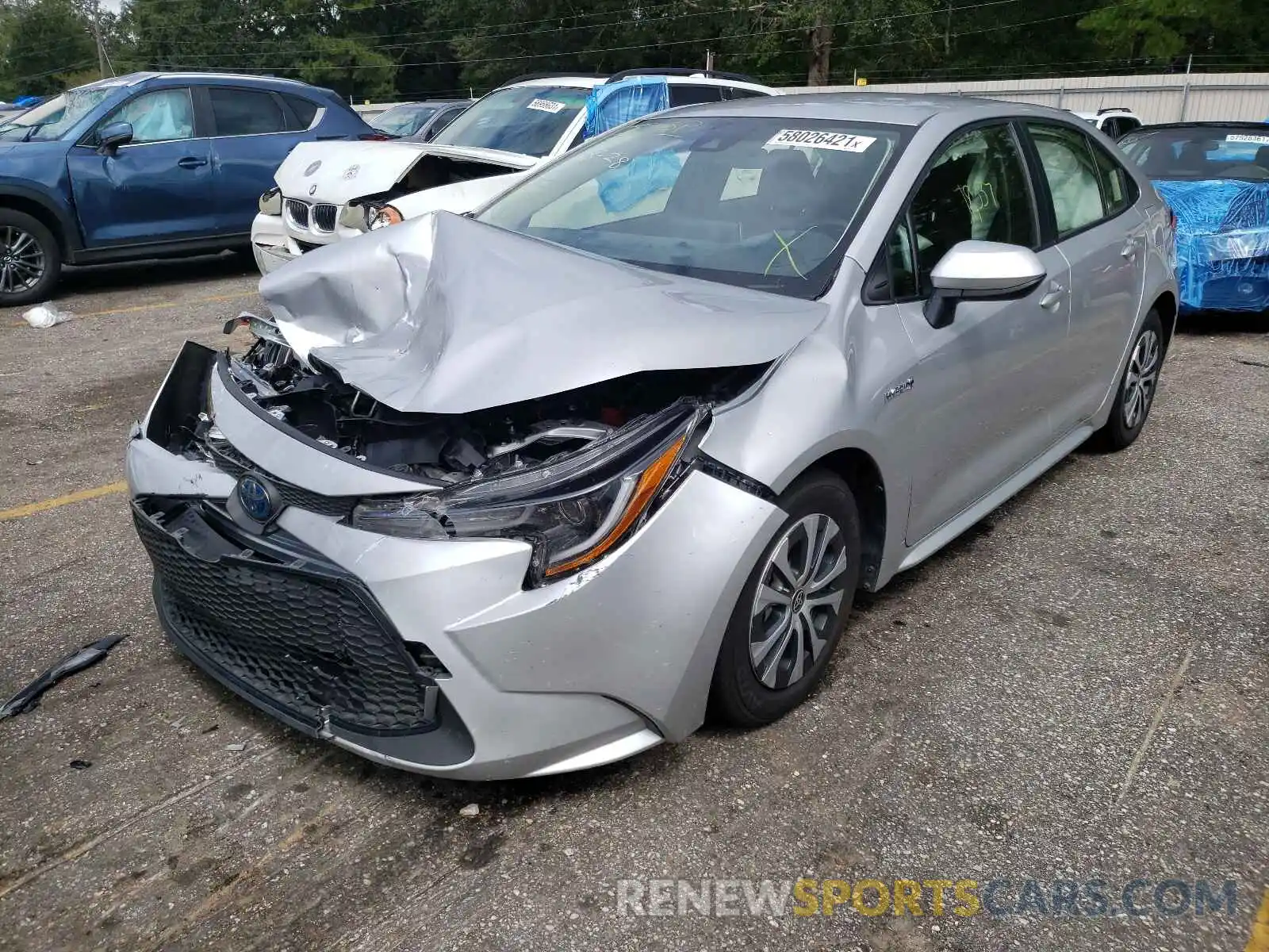 2 Photograph of a damaged car JTDEBRBE3LJ030377 TOYOTA COROLLA 2020