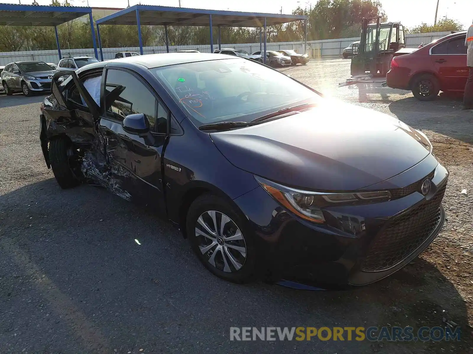 1 Photograph of a damaged car JTDEBRBE3LJ031321 TOYOTA COROLLA 2020