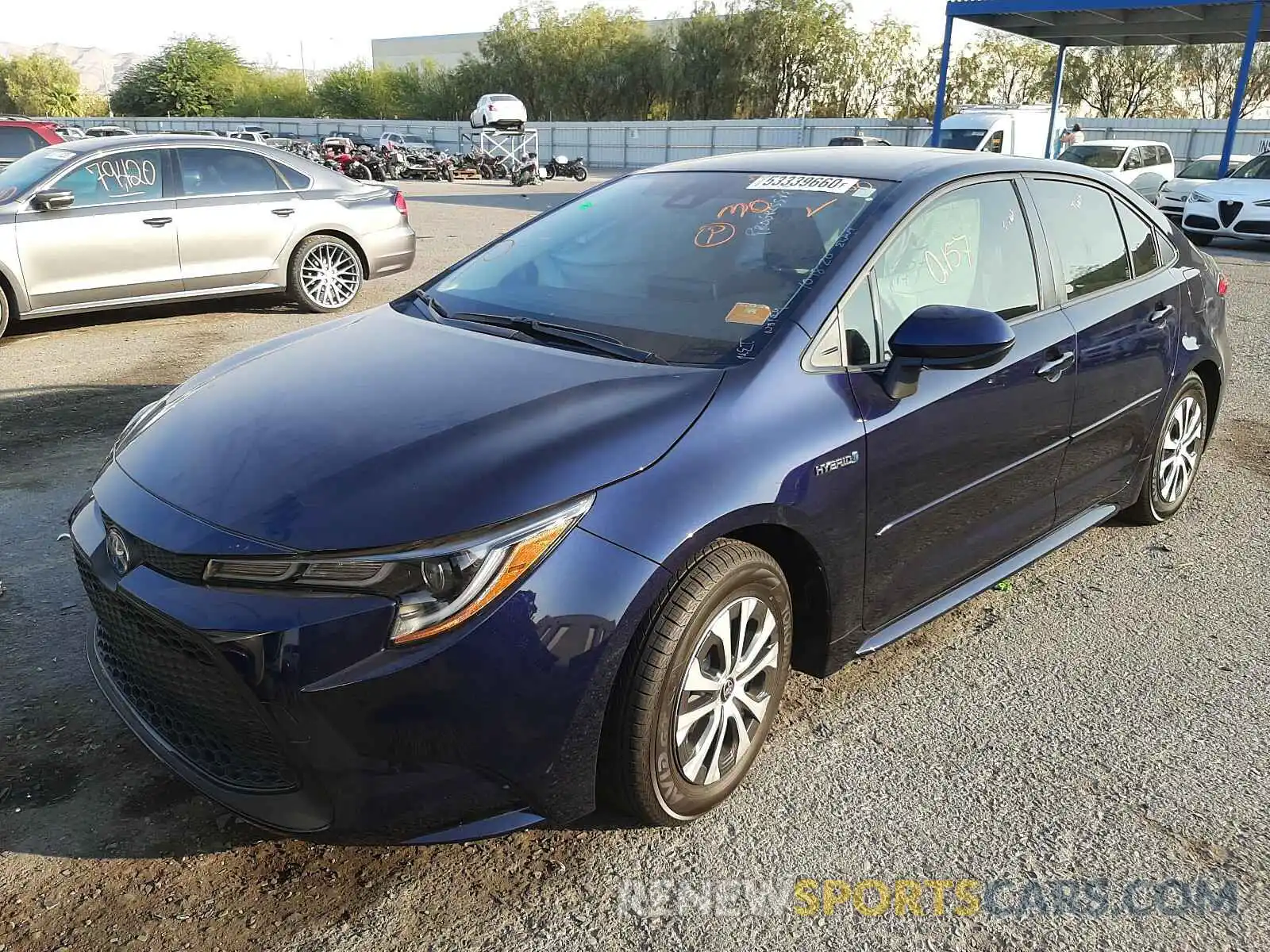 2 Photograph of a damaged car JTDEBRBE3LJ031321 TOYOTA COROLLA 2020