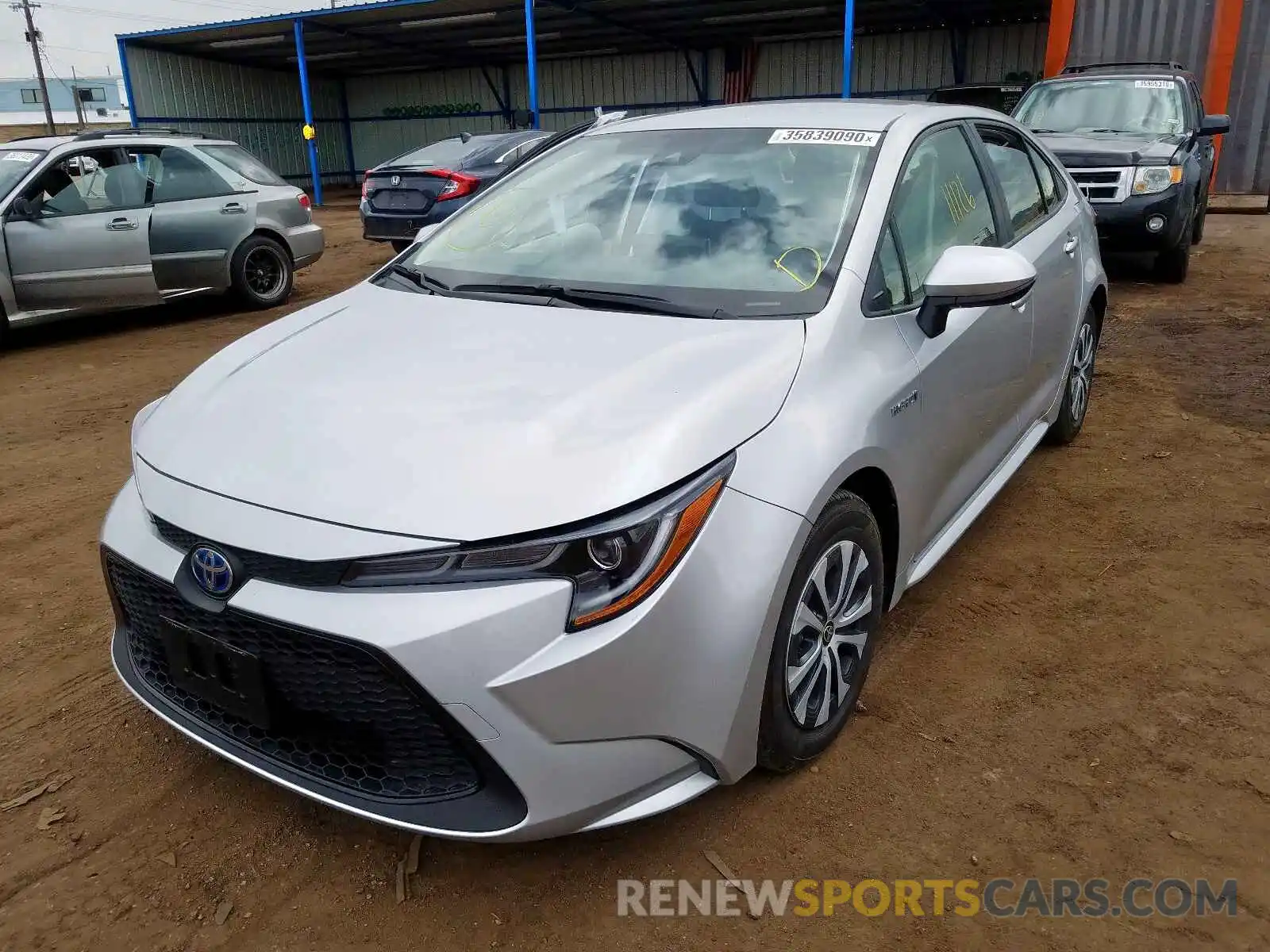 2 Photograph of a damaged car JTDEBRBE4LJ000501 TOYOTA COROLLA 2020