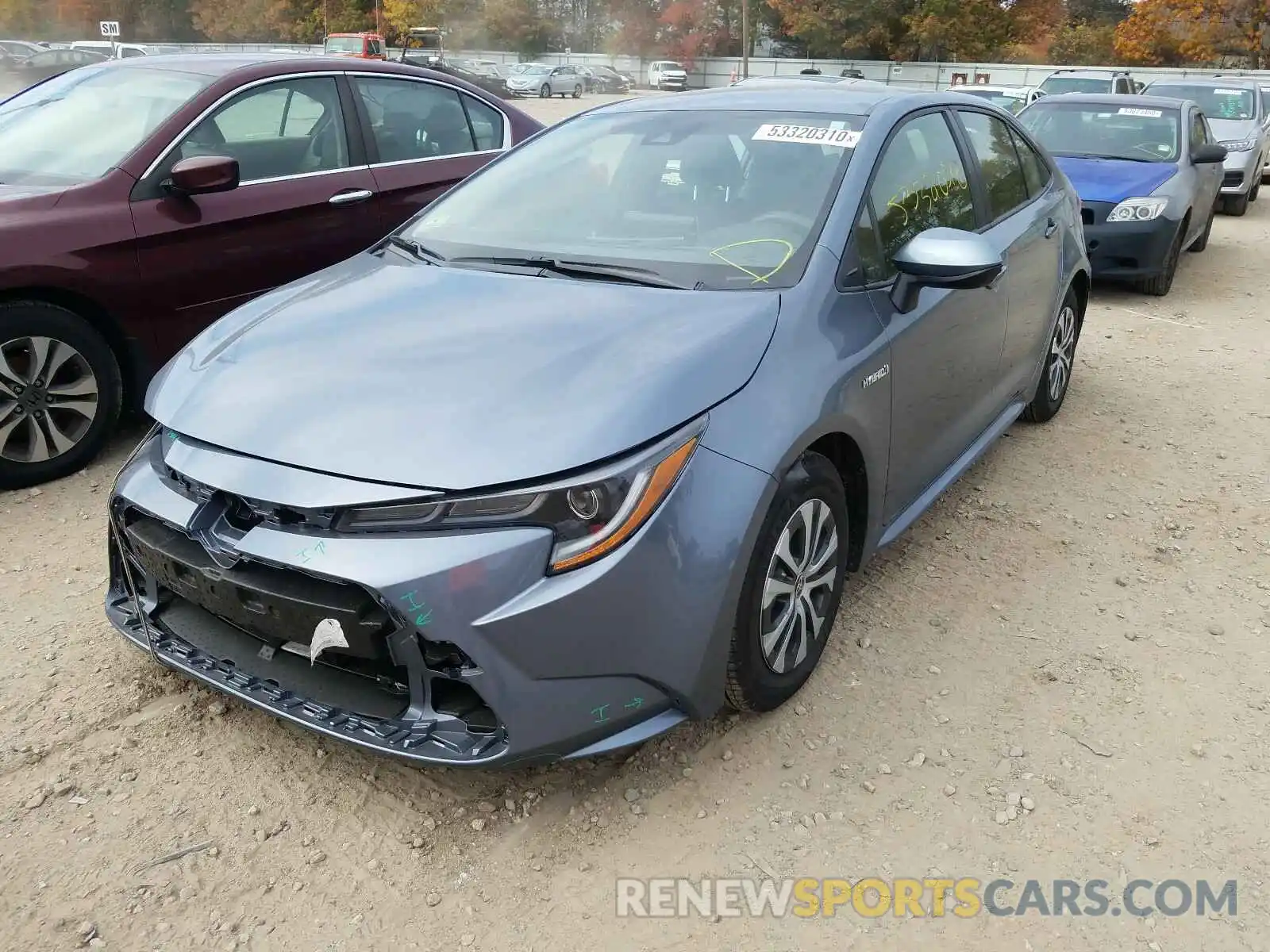 2 Photograph of a damaged car JTDEBRBE4LJ001244 TOYOTA COROLLA 2020