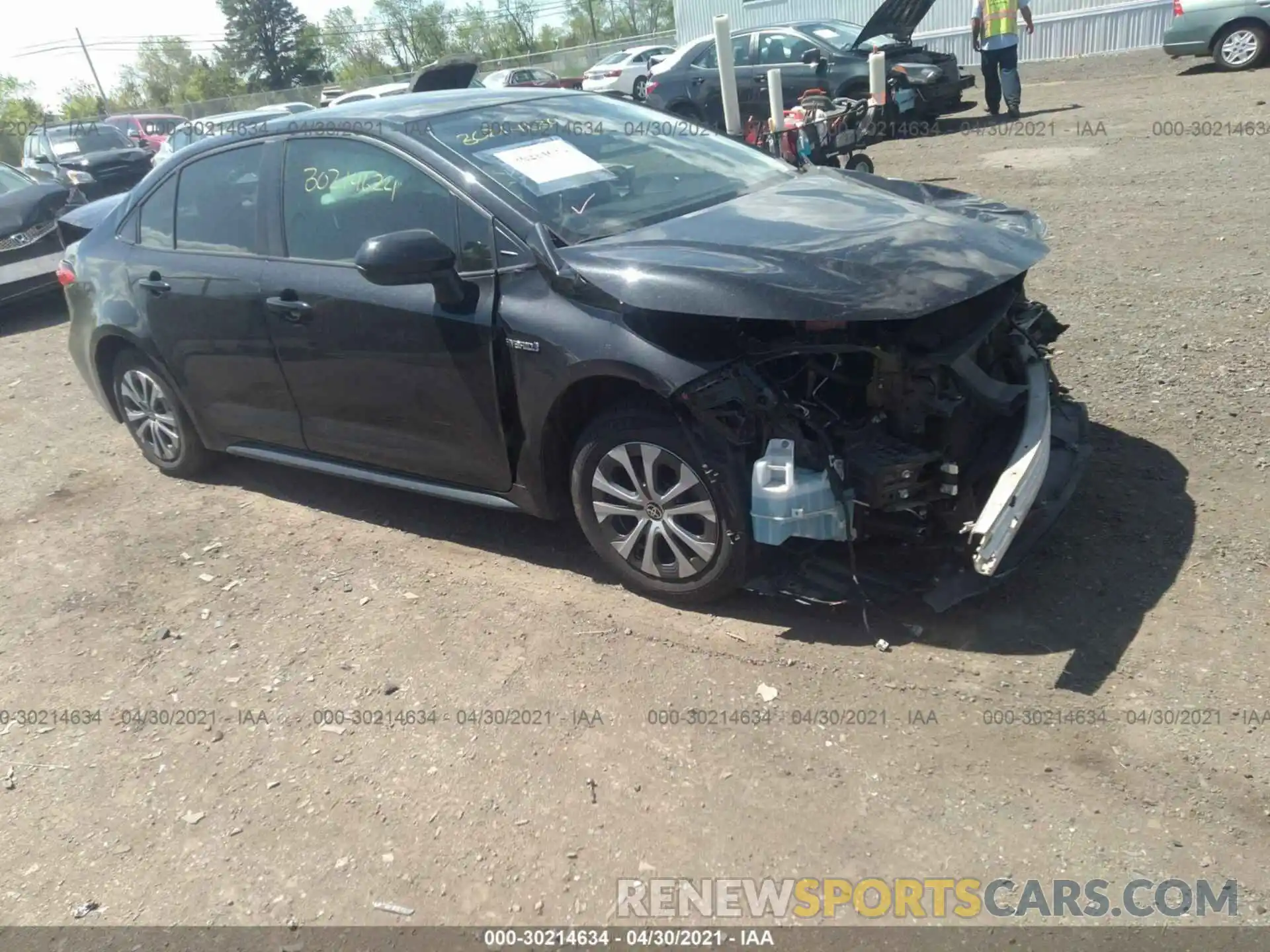 1 Photograph of a damaged car JTDEBRBE4LJ001700 TOYOTA COROLLA 2020