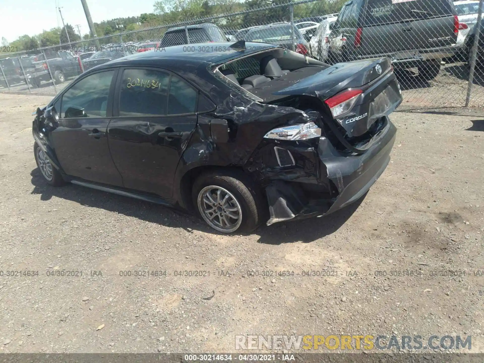 3 Photograph of a damaged car JTDEBRBE4LJ001700 TOYOTA COROLLA 2020