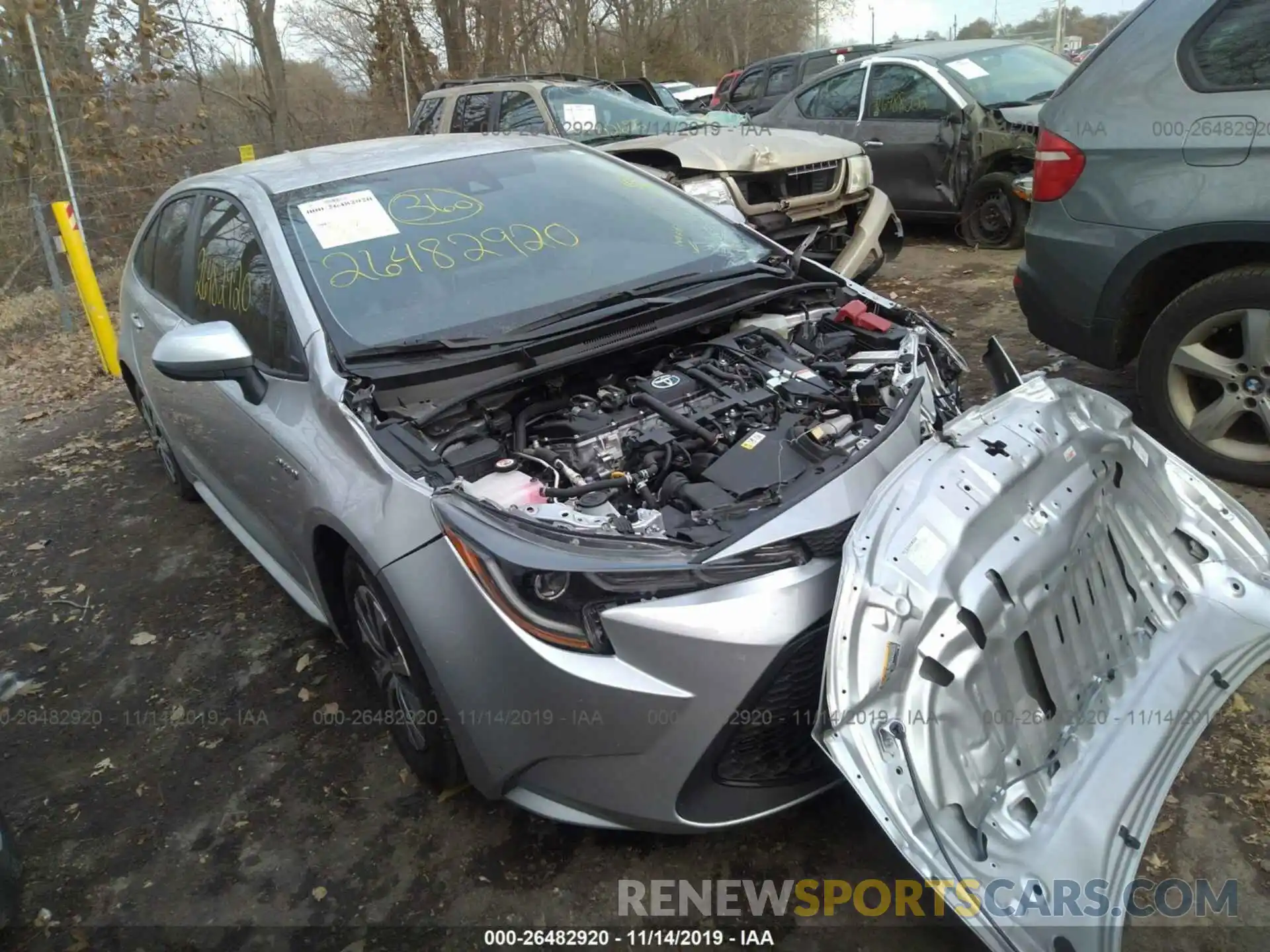 1 Photograph of a damaged car JTDEBRBE4LJ001714 TOYOTA COROLLA 2020