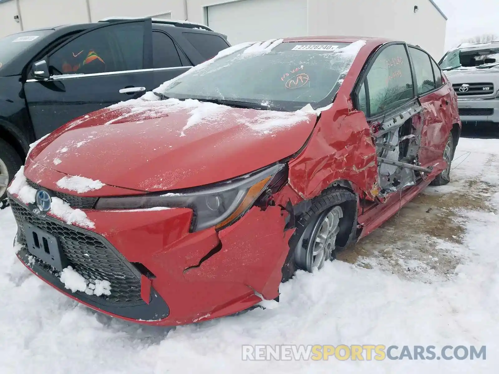 2 Photograph of a damaged car JTDEBRBE4LJ001728 TOYOTA COROLLA 2020