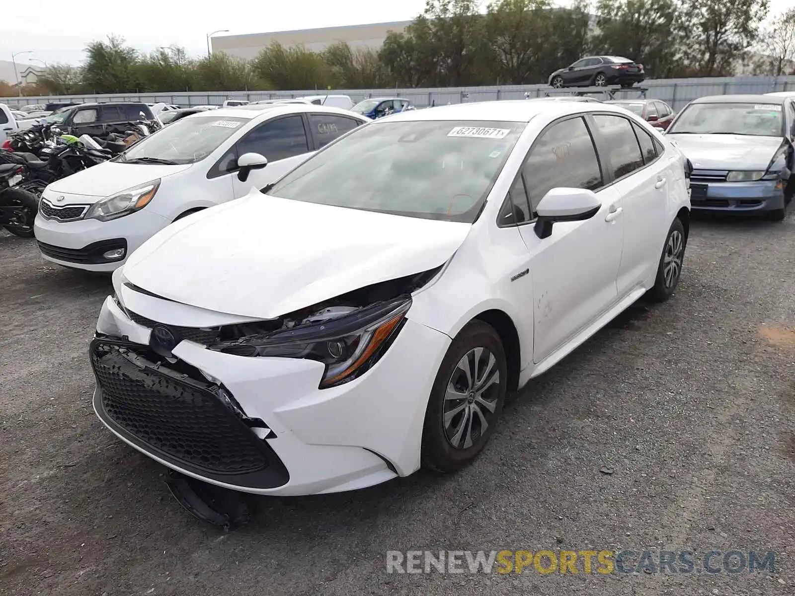 2 Photograph of a damaged car JTDEBRBE4LJ001910 TOYOTA COROLLA 2020