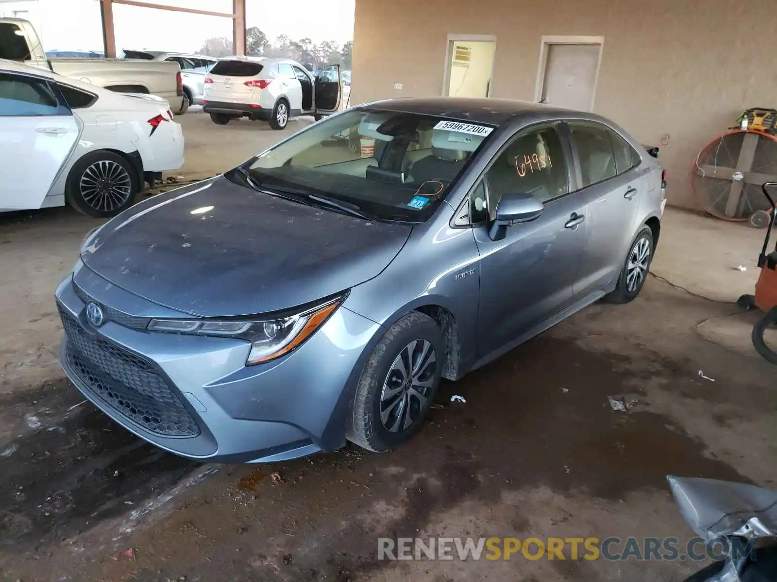 2 Photograph of a damaged car JTDEBRBE4LJ002118 TOYOTA COROLLA 2020