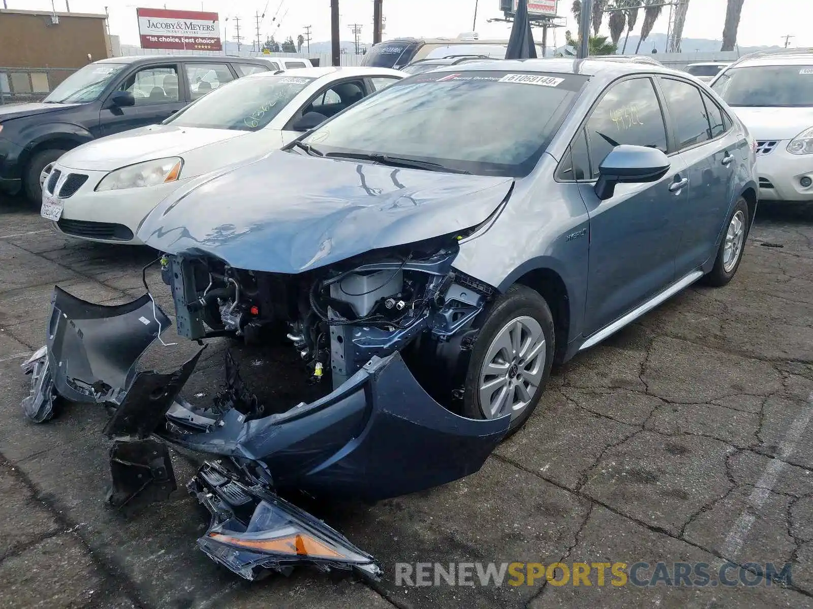 2 Photograph of a damaged car JTDEBRBE4LJ002202 TOYOTA COROLLA 2020