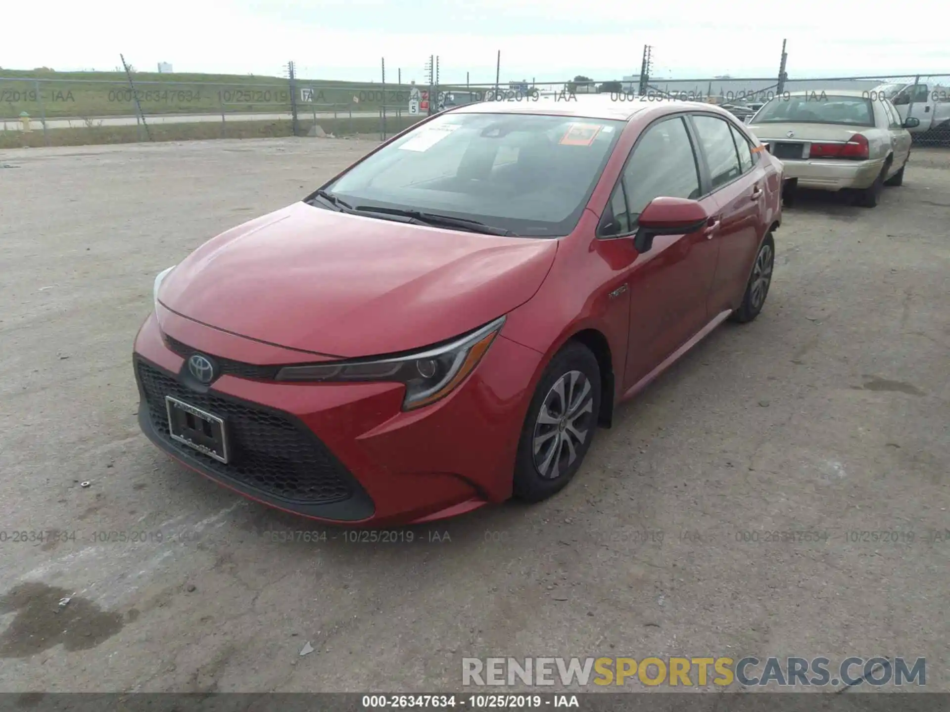 2 Photograph of a damaged car JTDEBRBE4LJ002281 TOYOTA COROLLA 2020