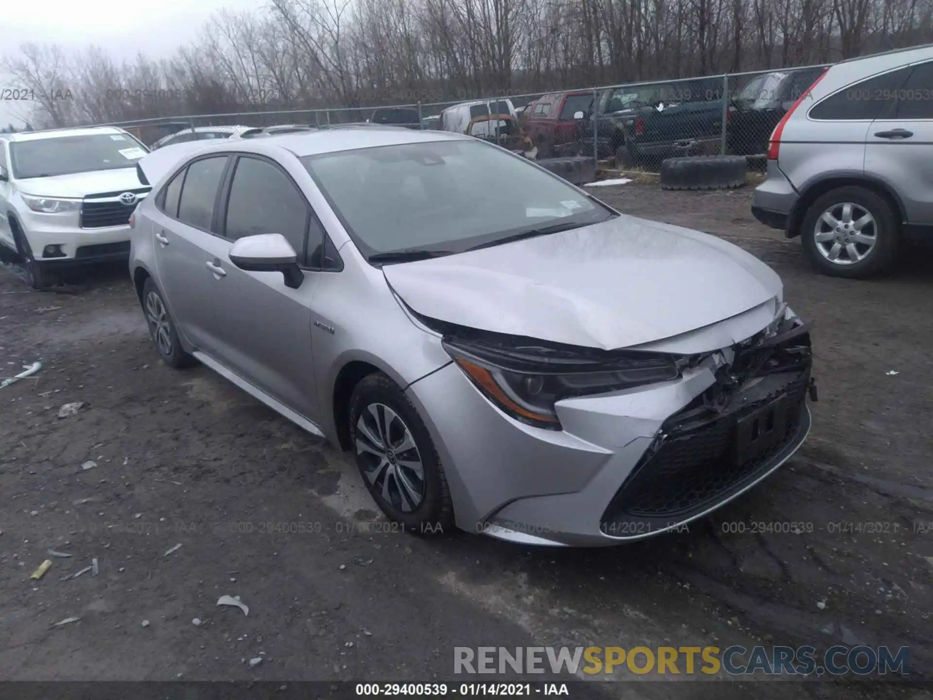 1 Photograph of a damaged car JTDEBRBE4LJ003074 TOYOTA COROLLA 2020